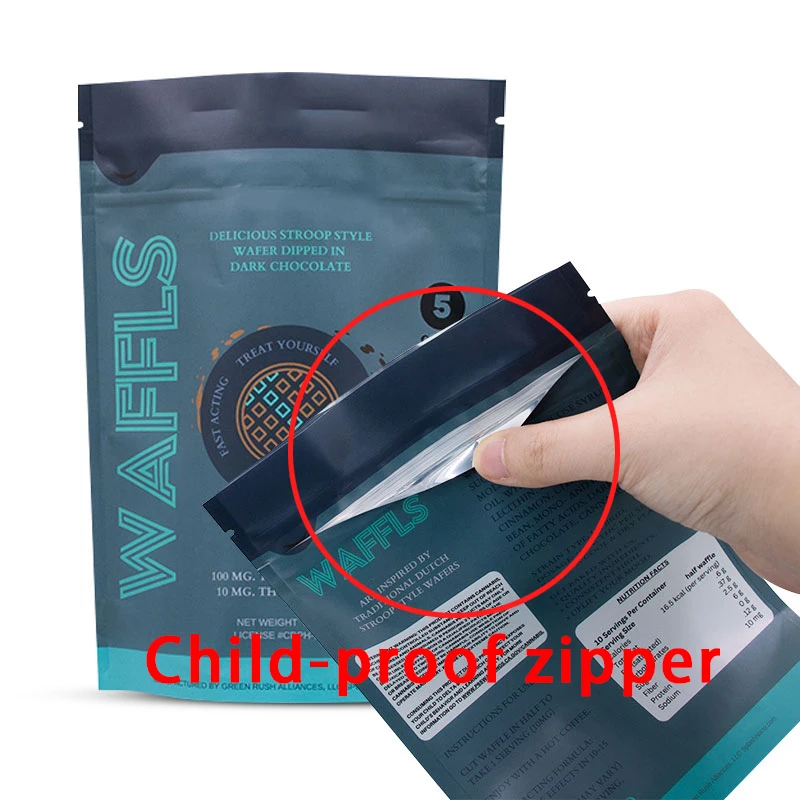 Custom Matte Finished Stand Up Ziplock Pouch 1G 1/8Oz 3.5 Gram 4 X 6 Smell Proof Zip Lock Special Die Cut Bag For Candy