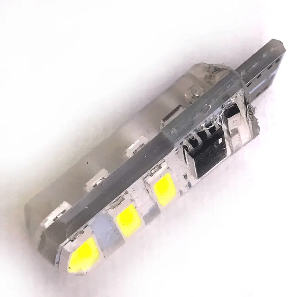 T10 5730 5630 6SMD LED Waterproof Flash Strobe Constant Light Dual Mode Silicone Gel Car Read Lamp 12V Auto Parking T10 Led Bulb