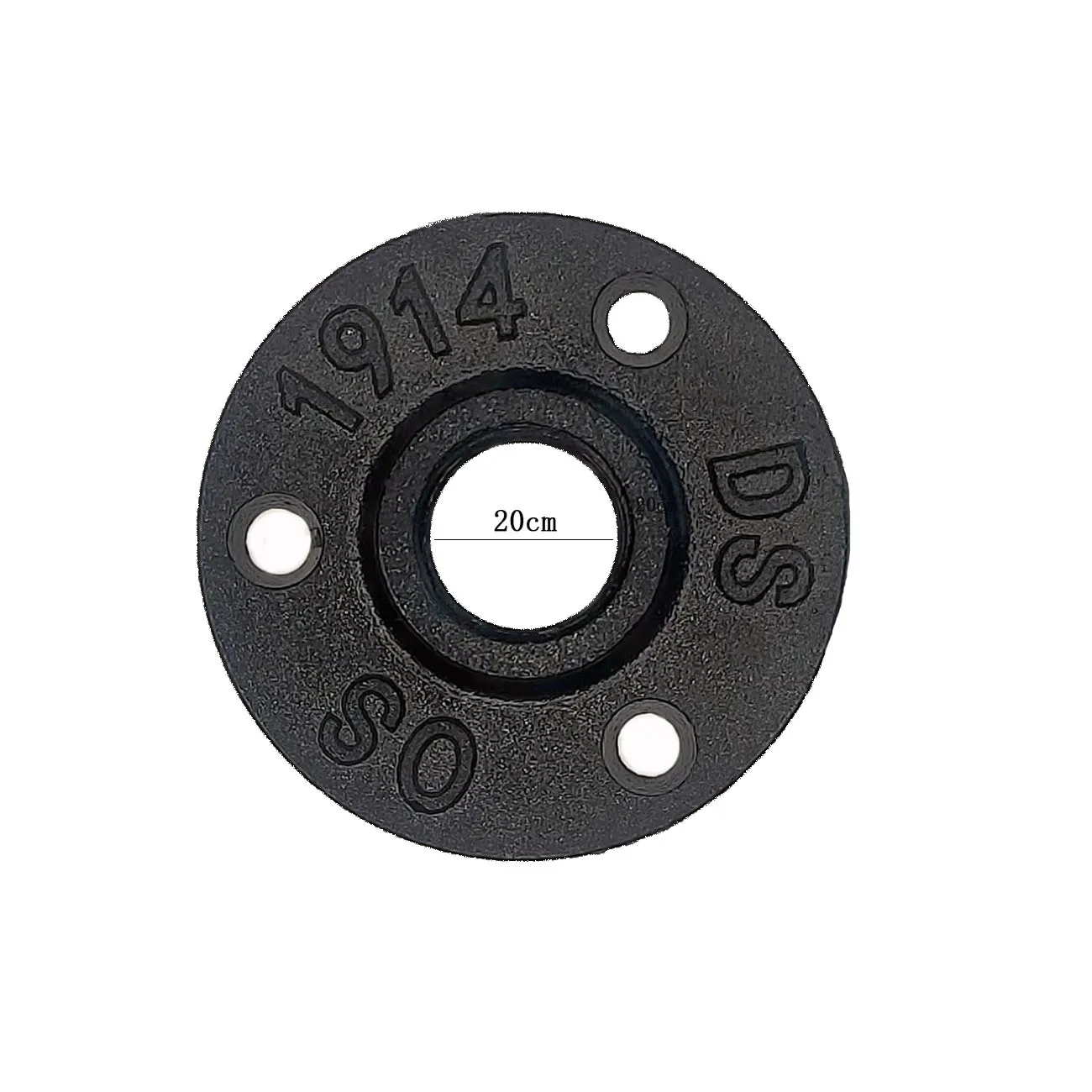 Black Malleable Cast Iron Decorative Pipe Fitting Floor Flange for Furniture