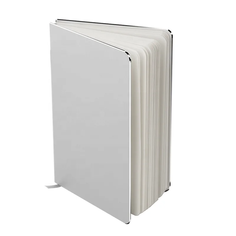 Customisable Premium Unique Design A5 Hardcover Silver Aluminum Note Book With Laser Logo
