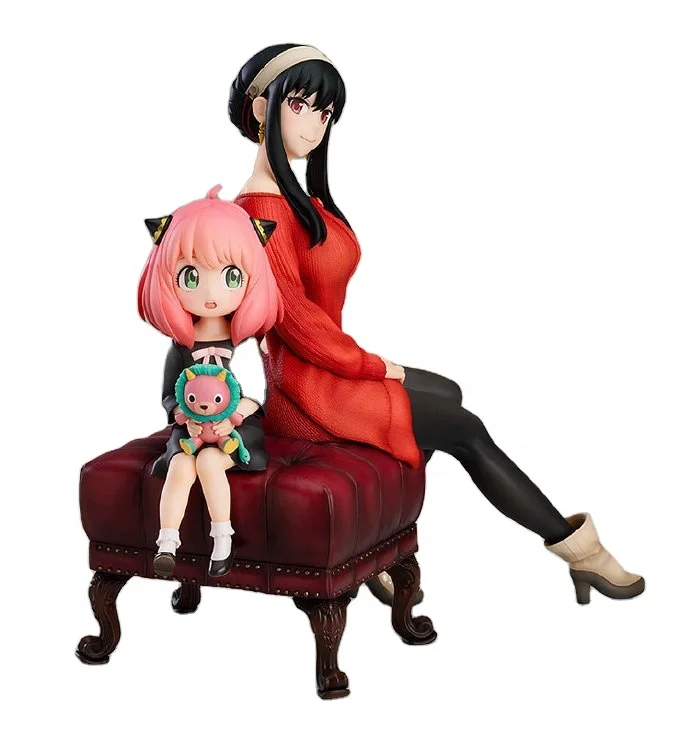 SPY FAMILY 15cm Anime Anya Yor Forger sitting position  Action Figure Model Toys Collection  wholesale