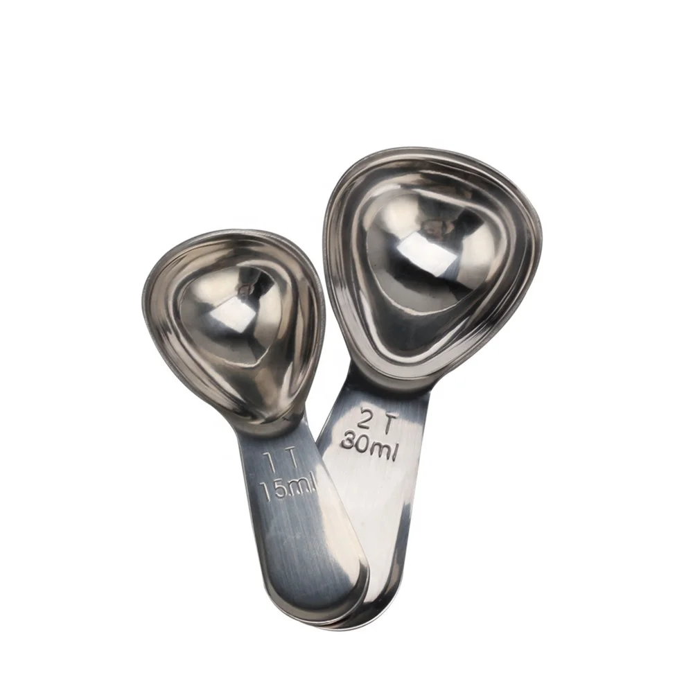 15ml Measuring Spoons with Short Handle 18/8 Stainless Steel 2pcs  Coffee Scoop