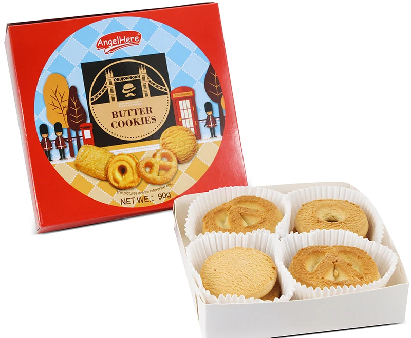 2023 Angelhere 100g Danish style Butter Cookies with paper box cooki manufacturer