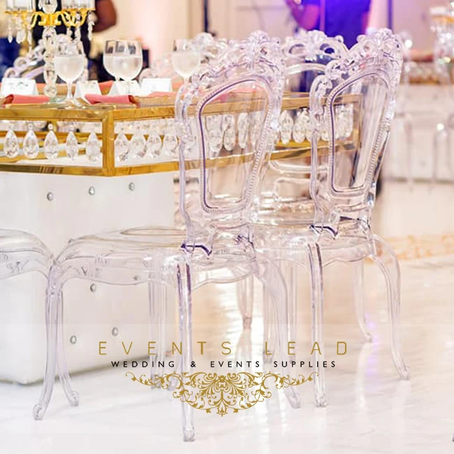 
elegant party events used for wedding crystal clear plastic acrylic wedding chair 