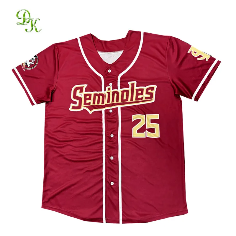 Sublimation printed custom design premium cowboys baseball jersey purple