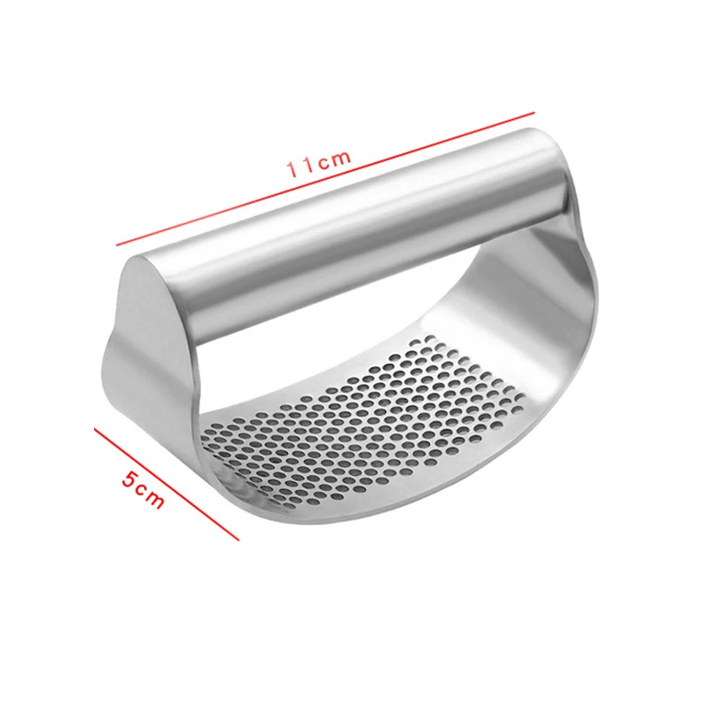304 Stainless Steel Manual Garlic Press Curved Garlic Grinding Slicer Chopper Multi-function Cooking Gadgets Knoflookpers tools