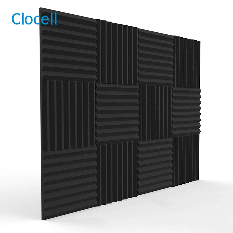 Clocell 12 Pack 30Cm X 30Cm Soundproofing Sound Absorbing Proof Wall  Studio Sound Pyramid Foam Acoustic Panels