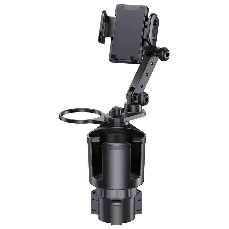 Shunwei 2 in 1 car drink holder extendable phone mount adjustable arm extendable base car phone holder car cup holder