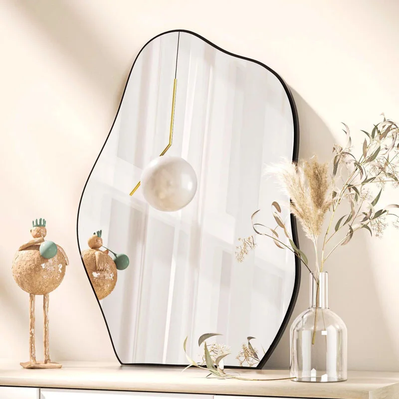 wall mounted irregular shaped mirror Beite newly design black frame irregular mirrors wall for wholesale