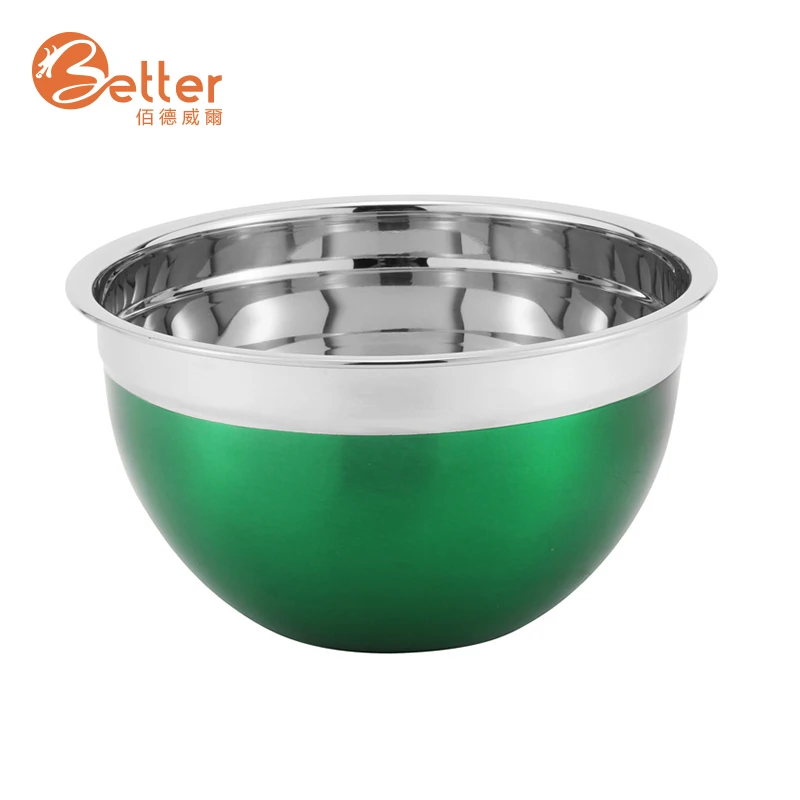 Wholesale Colorful Stainless Steel Salad Mixing Bowl Set