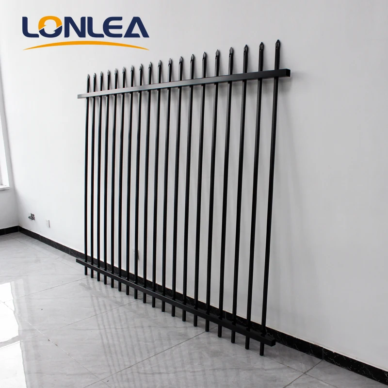 Hot Sell Cheap Wrought Iron Steel Fence Panel/ Aluminum Metal Picket Ornamental Fence