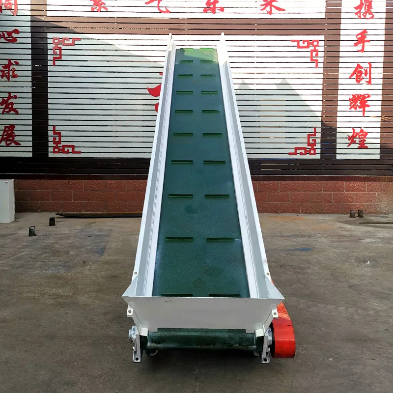 Food lifting feeder large Angle elevator with hopper climbing belt conveyor