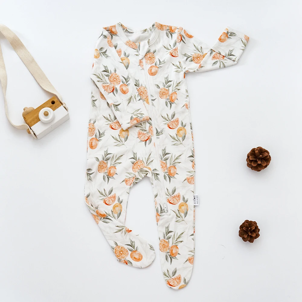 new design Bamboo Cotton custom Zipper Baby Romper Jumpsuit Clothing Newborn children bamboo clothing