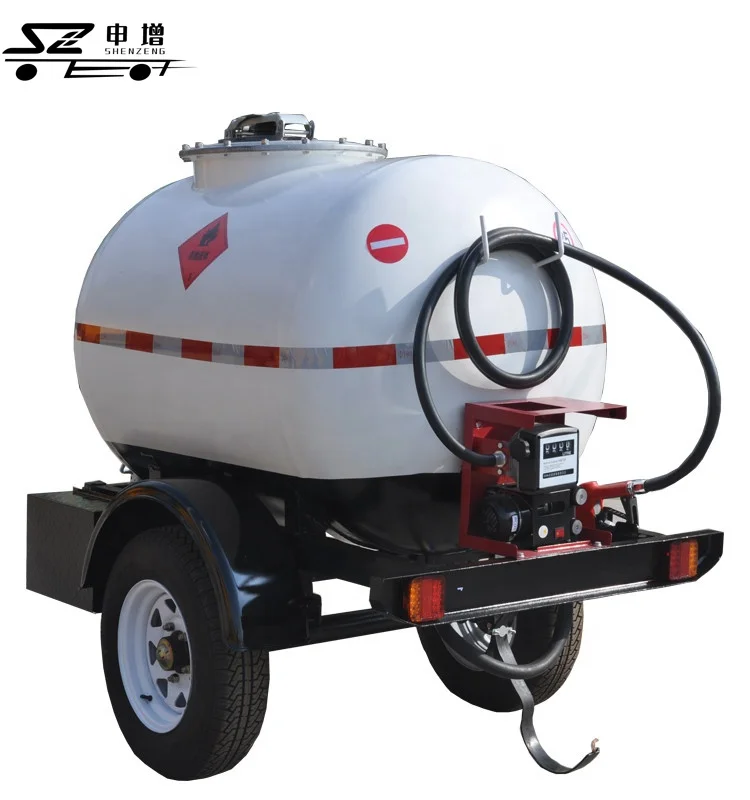 1000L 1500 liter portable fuel tanker semi trailer for transportation