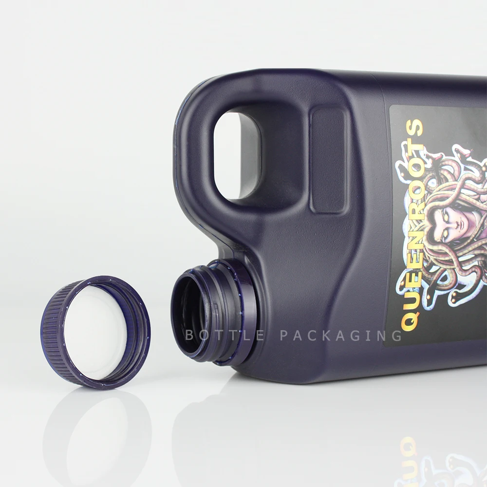 Custom Label 1000ml HDPE Plastic Additive Detergent Handle Bottle Motor Oil Tamper Proof Screw Cap Engine Oil Bottle