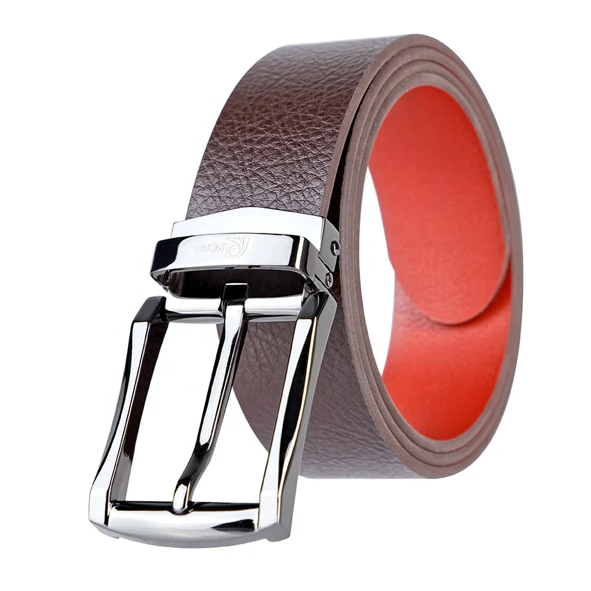 
2018 Custom Logo Reversable Pin Buckle Non Genuine Belts Leather Men 