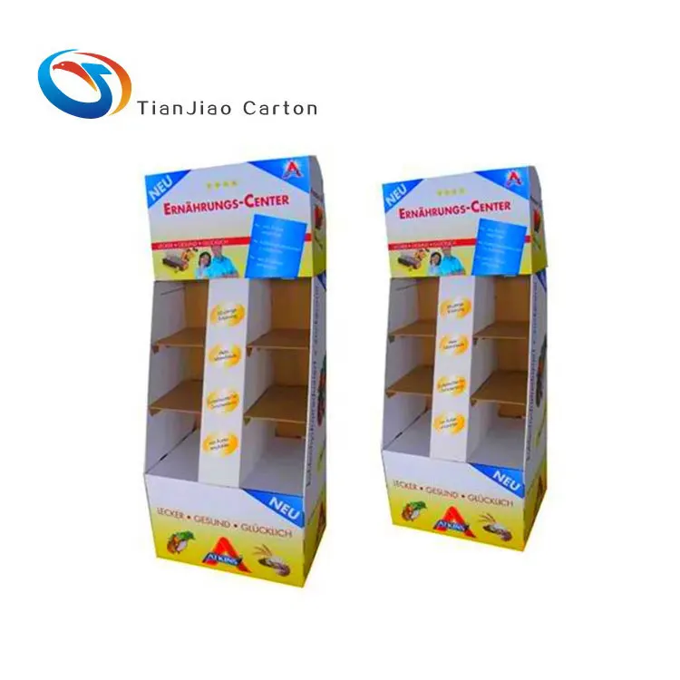 Custom Retail Store Paper Display Racks Standing Shop Racking Display Pop Tools Display Rack