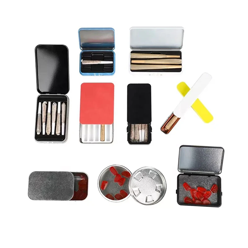 UKETA customize metal CR tin box packaging child proof tin case can tobacco king size child resistant tin box packaging