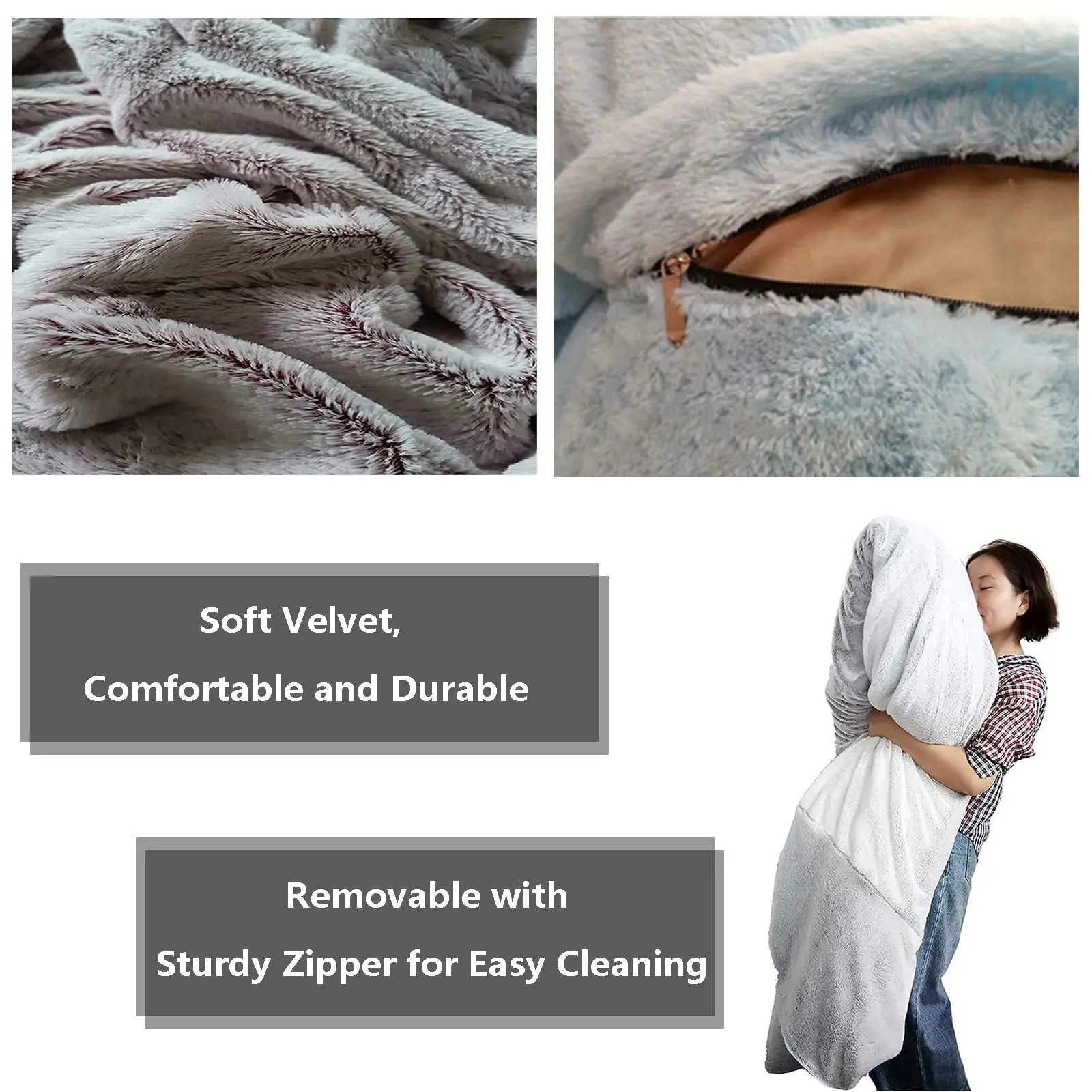 Free Sample Hot Sales 7ft Round Unstuffed Faux Fur Plush Soft Giant Big Large lazy Sofa Bed Bean Bag Sofa Cover for Living Room