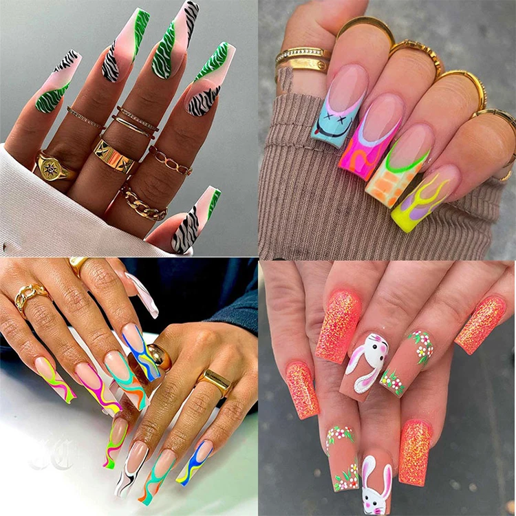 Wholesale Custom Private Label Acrylic Press On Nail Packaging Box For Long Nails