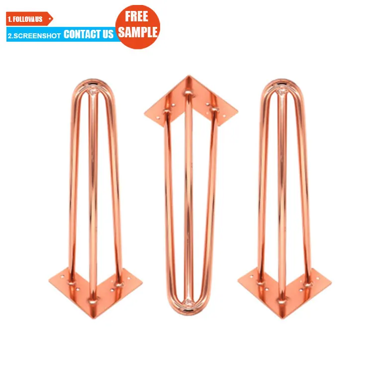 Toco 16 inch hairpin table legs 18 metal  20 inch hairpin table legs brushed metal furniture legs