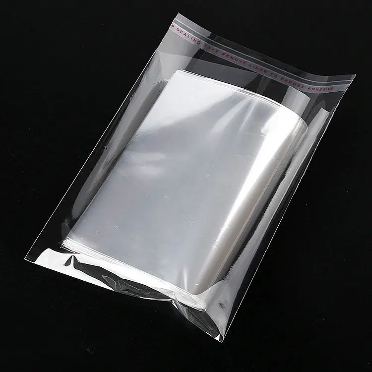 Wholesale Custom Printed Clear Transparent Jewelry Cellophane OPP Plastic Bag With Self Adhesive Flap