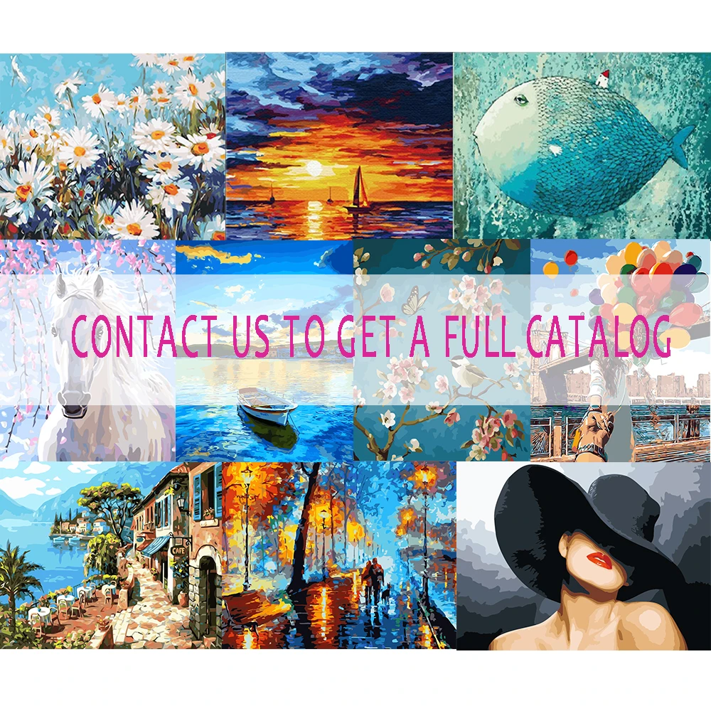 Amazon Hot Selling Colorful abstract flowers Decorative bedroom hanging Painting by numbers Diy Digital Oil Painting with Frame