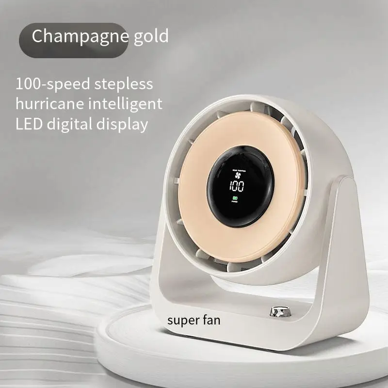 Desktop air circulator high-speed turbine convection Table With Battery  Portable Office Rechargeable Mini  Usb-Powered Desk Fan