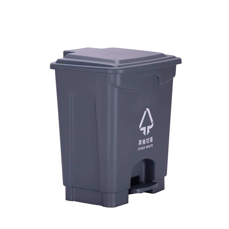 Color Yellow Trash Cans Plastic Dust bin Medical Pedal Waste