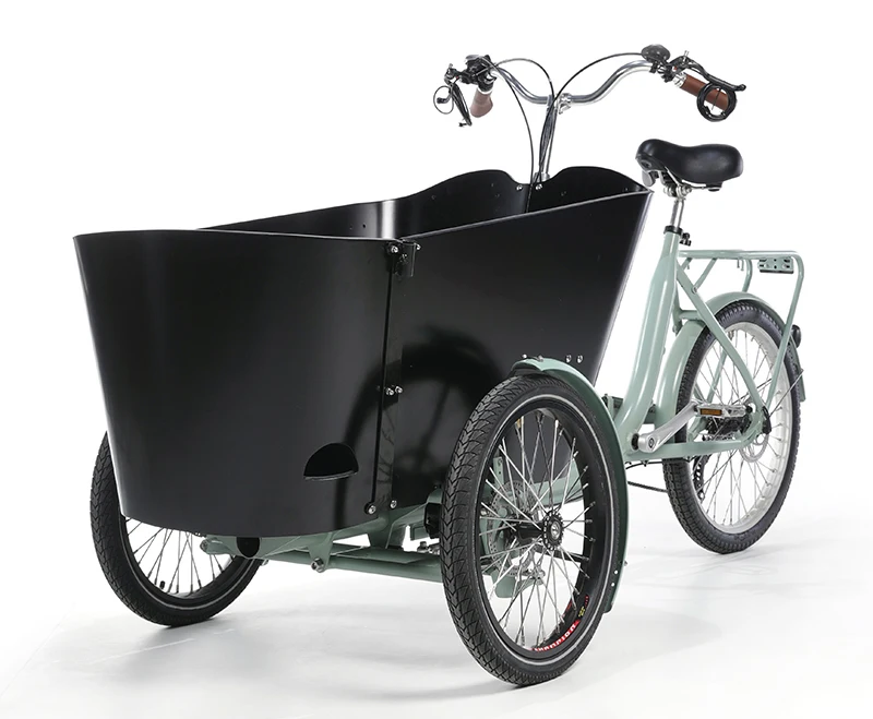 250w Electric dutch cargo bike for children 3 wheels electric bike electric tricycle bakfiets For Daily Shopping