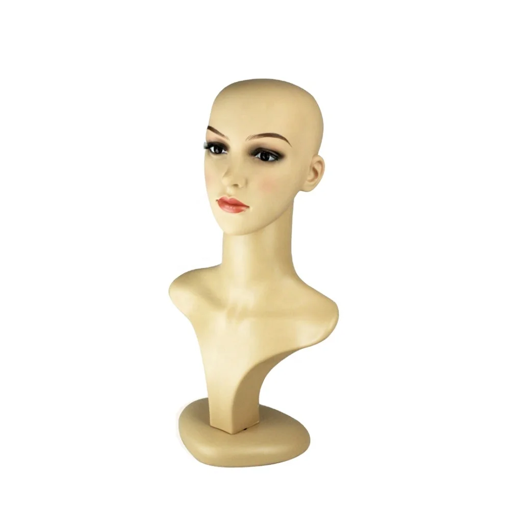 Wholesale  assembly female wig stand Removable and space saving mannequin head with shoulder