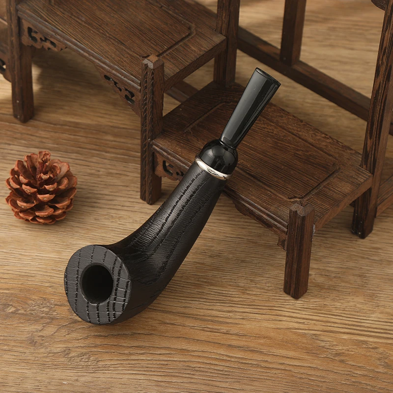 Smoke Pipes oak Wood Durable Herb Wood  Cheap Small Smoke Handcrafted Wood Pipe Smoking Tobacco