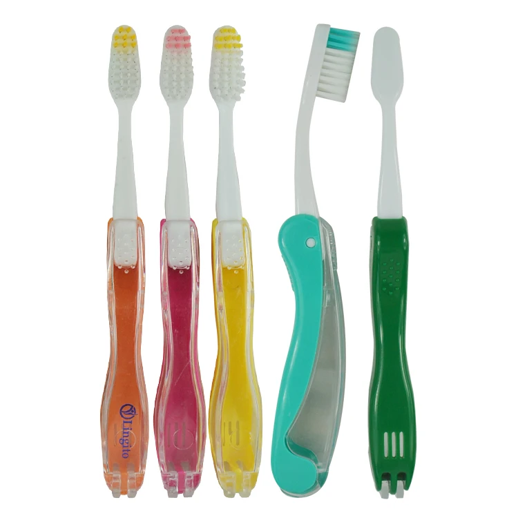 foldable toothbrush for adult home and travel use oral whitening toothbrush