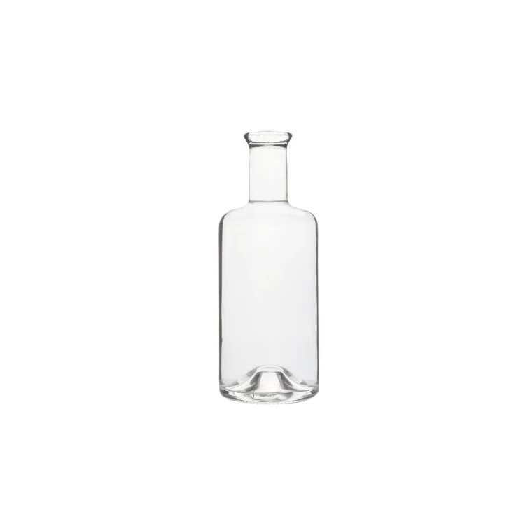 Latest design matte painted clear color 375ml glass wine bottle
