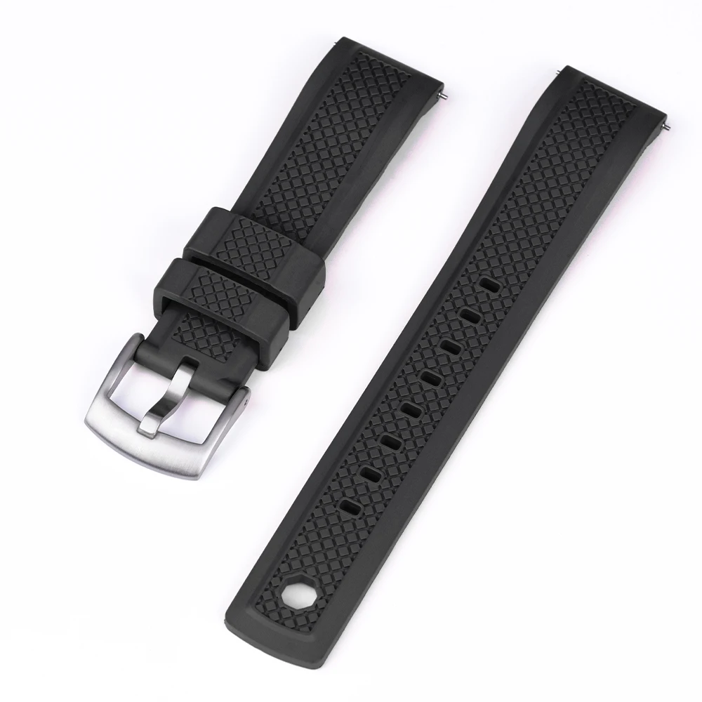 JUELONG 48 Hours Summit Fluorine Rubber Watch Strap 20mm 22mm Dive Quick Release FKM Rubber Watch Band