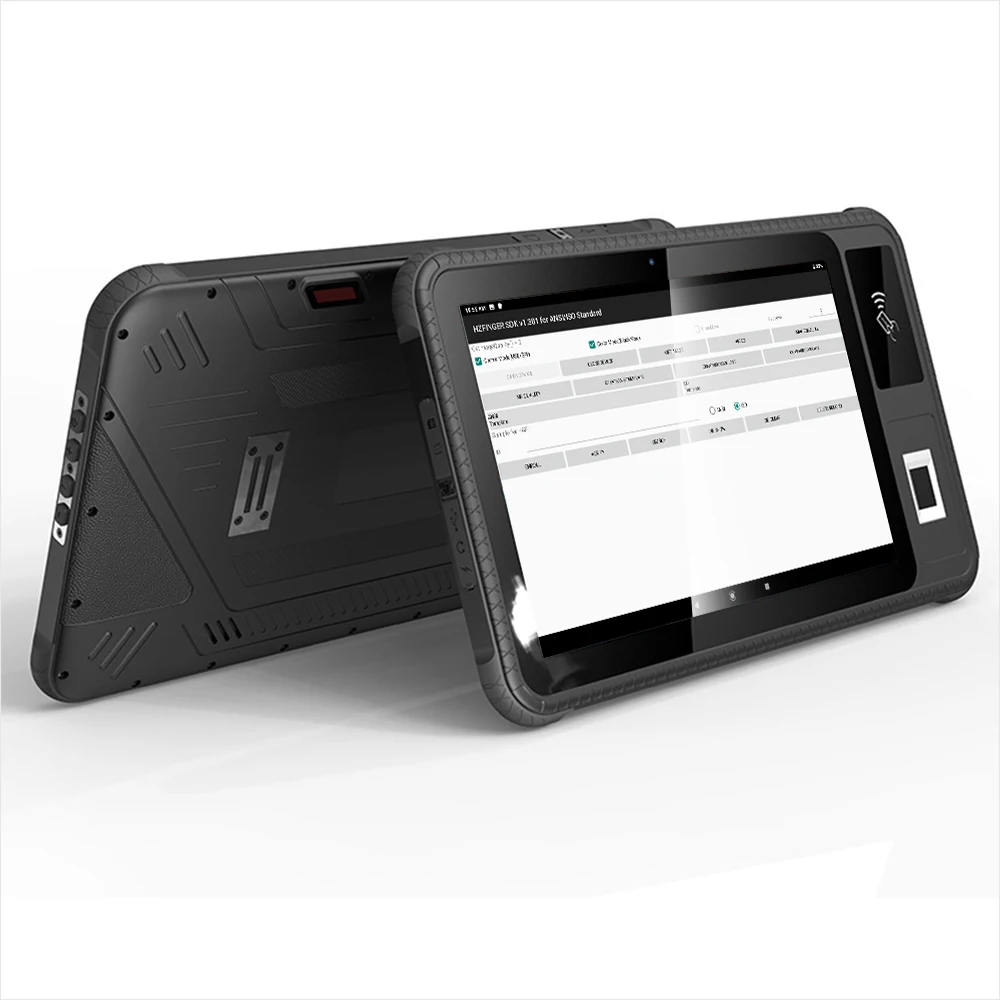 OEM ODM Industrial Rugged Tablet Pc 10.1 Inch Android 12 IP65 4GB RAM With Option NFC Biometric Fingerprint Scanner RFID Reader