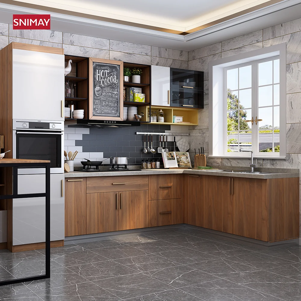 Cheap Price Modular Kitchen Cabinet Design For Villa Apartment Hotel