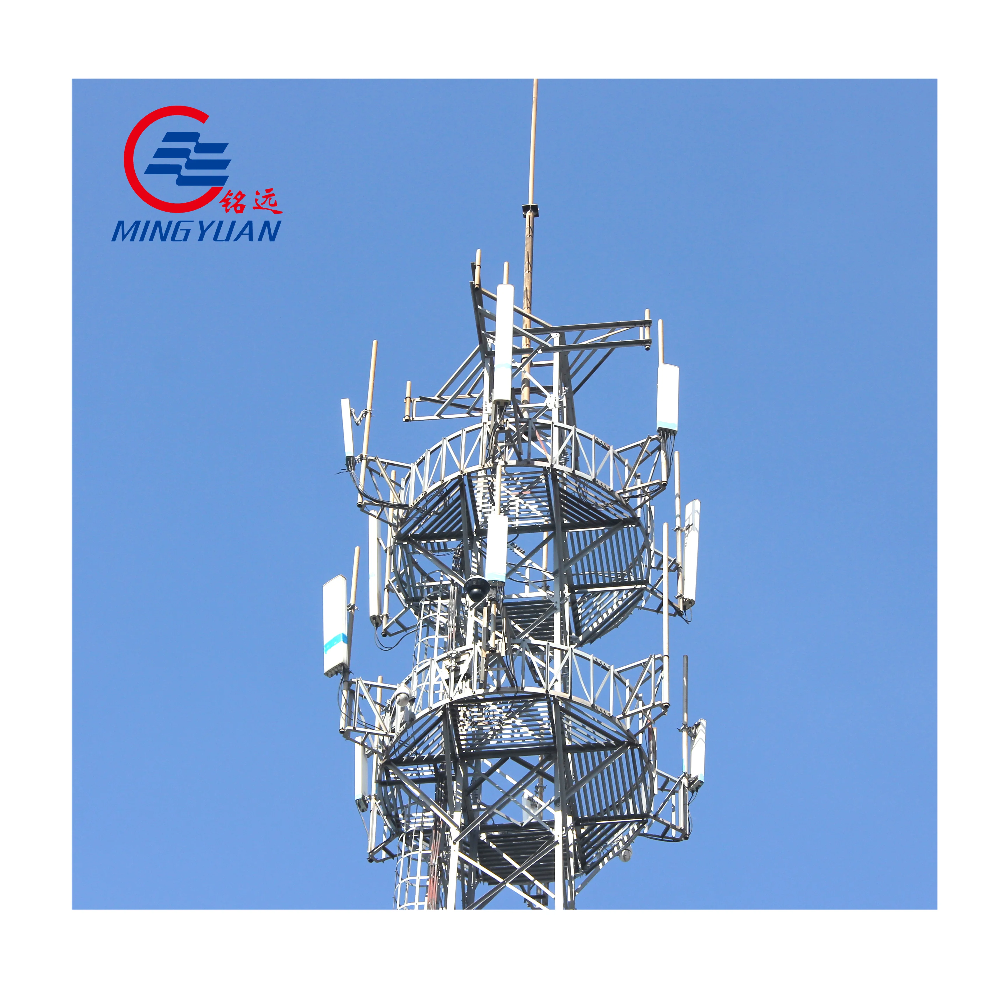 galvanized monopole telecommunication tower transmission steel towers