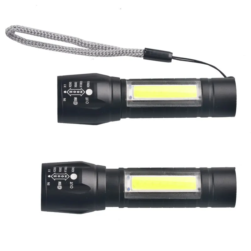 Cheapest   Tactical XPE COB LED Pocket Flashlight Mini USB Charger Torch