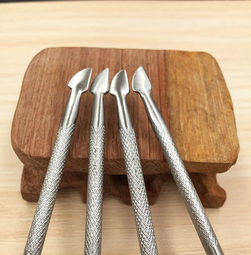 wholesale Cheap Mini Nail File art Spoon Pusher Manicure Tool Stainless Steel Deal Skin Cuticle Nail Pusher
