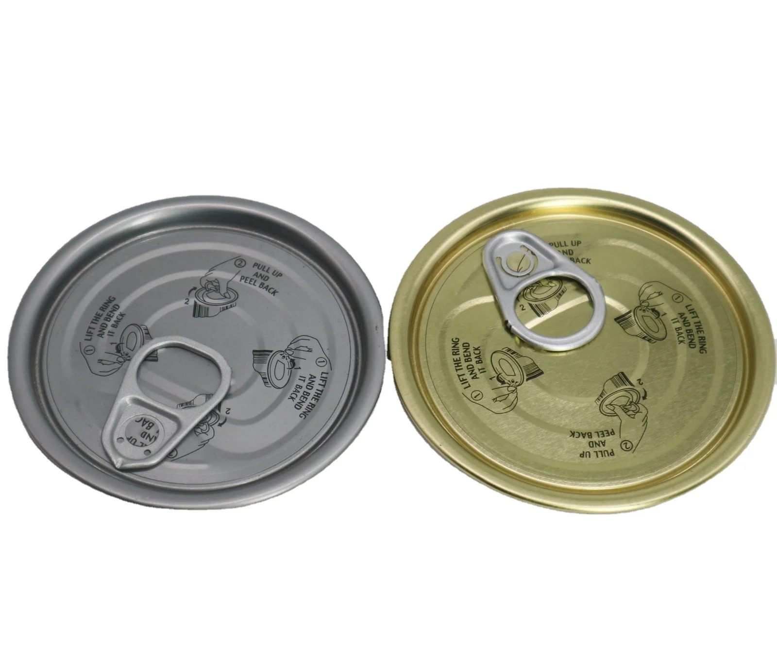 TFS SPTE #211 #300 #307 #401 Easy Open Ends EOE Custom metal tinplate lid for Empty Cans Canned Meat