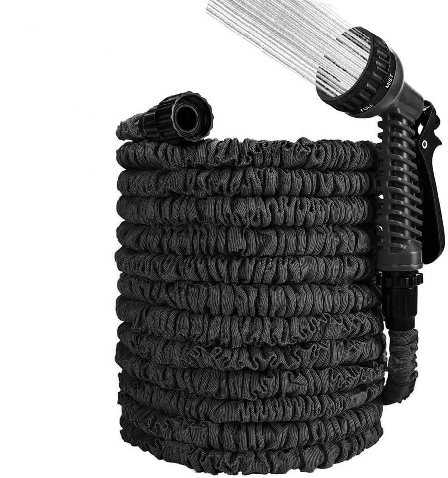 High Quality TPE 50ft 75ft 100ft 125ft 150ft Flexible Bendable Retractable Expandable Magic Garden Water Hose Pipe with Nozzle/