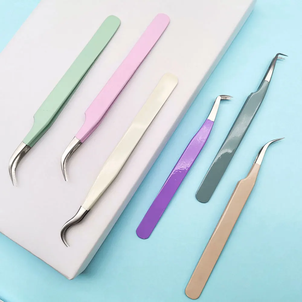 Fiber Tips Lash Tweezers Comfortable Feeling Vetus Volume Eyelash Tweezer for eyelash extension