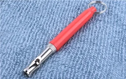 Amazon hot-selling pet training supplies multicolor adjustable ultrasonic metal dog whistle with lanyard wholesale 2021