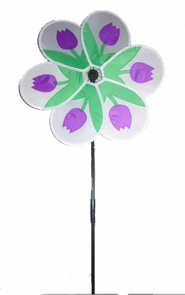 Garden spring single tulip flower yard windmill