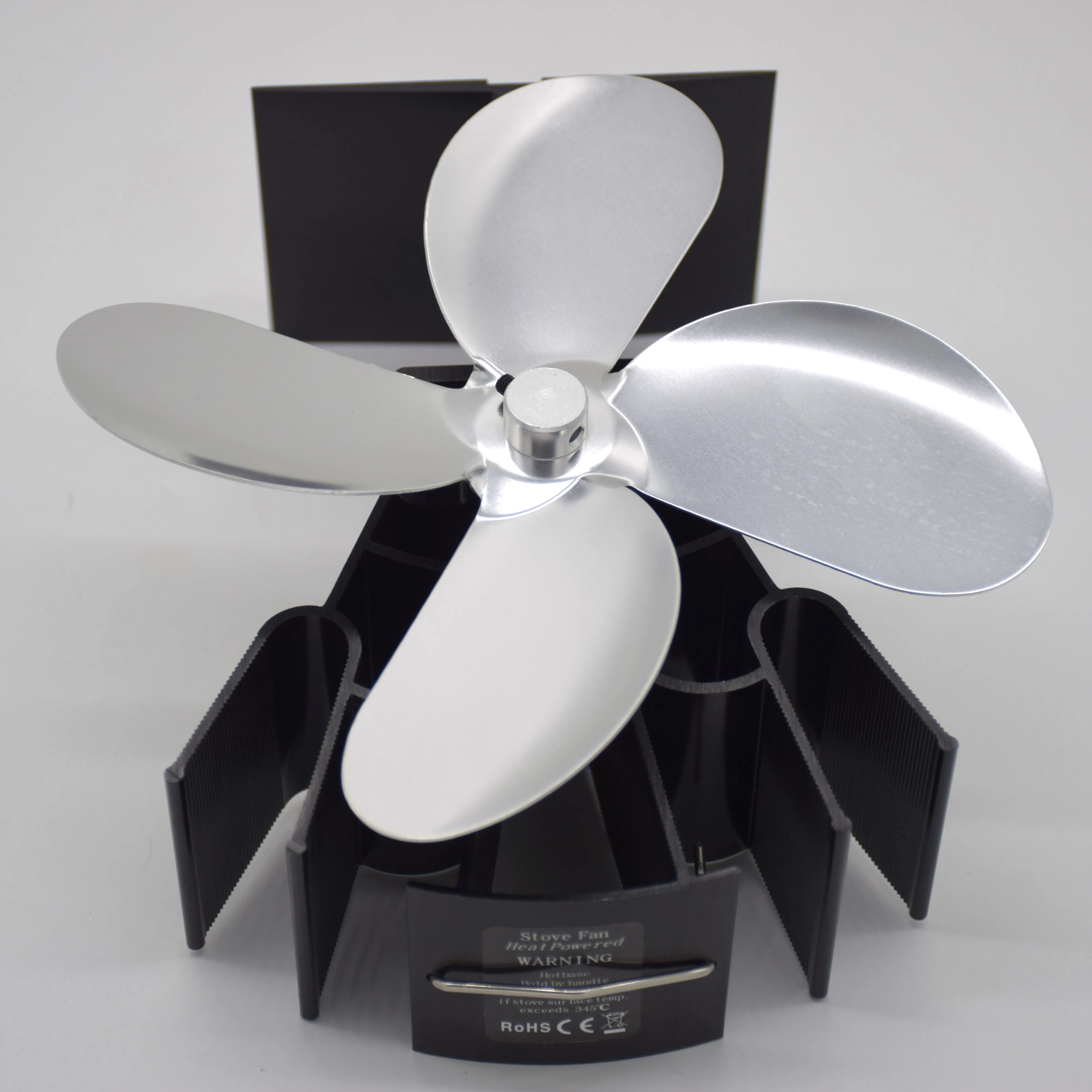 Заводская продажа автономный 4 лопасти энергосберегающий колеблющийся тепловой дровяной вентилятор