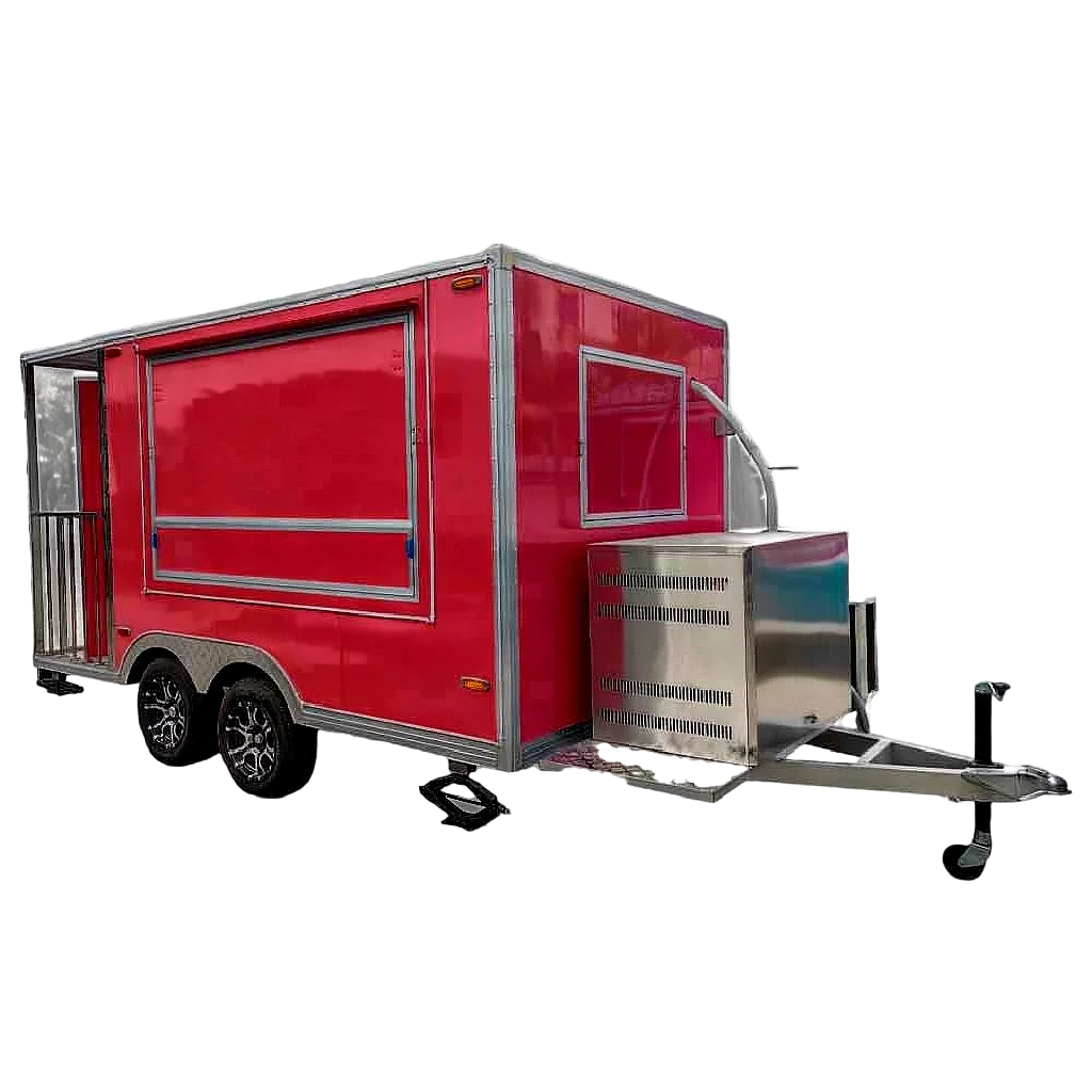 16 ft uk us standard empty fast food cart catering taco cooking equipment cabinets food truck trailer