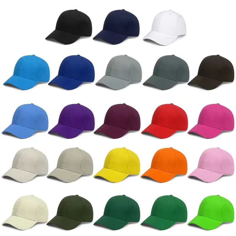 Manufacturer Hair Pure Color Naked Cap Advertising Hat Visor Female Multi-color Casual Baseball Cap