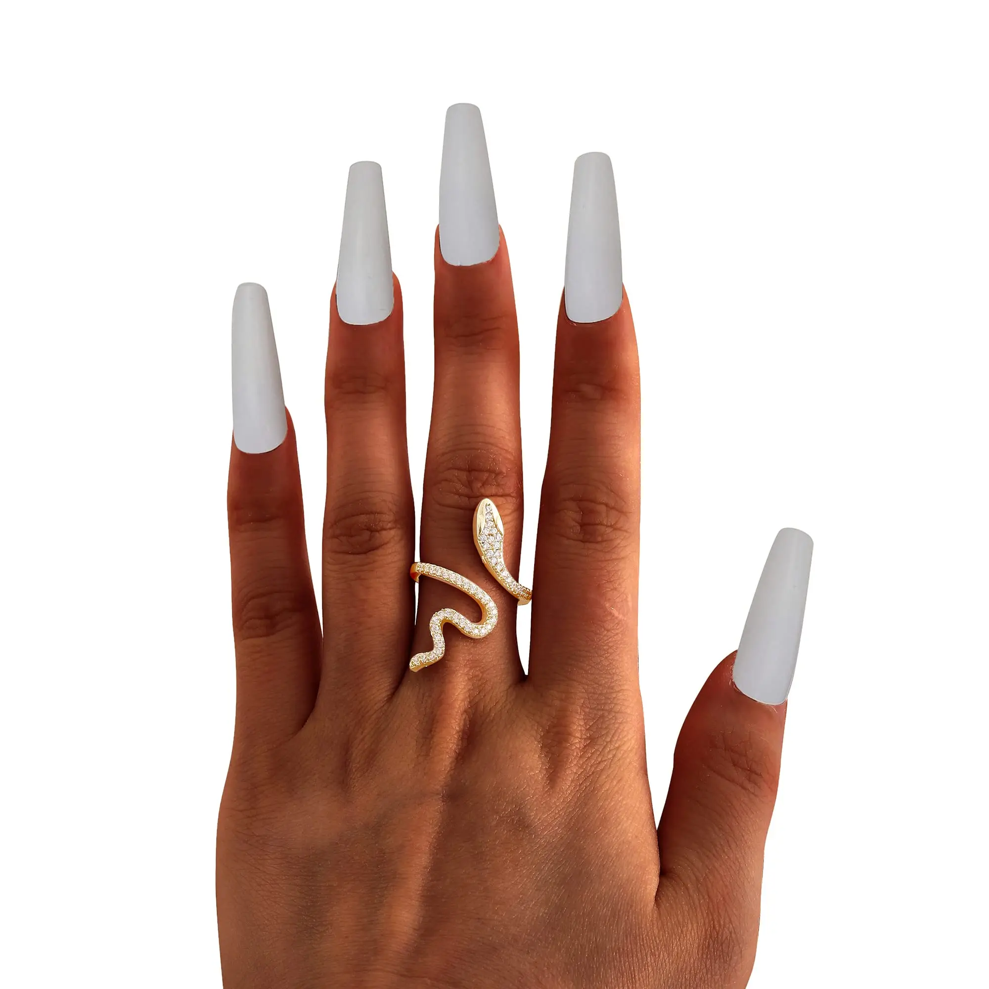 Wholesale Open Snake Ring 925 Silver Adjustable Animal Rings Reptile for Men Women Punk Style Boy Girl Birthday Jewelry Gifts