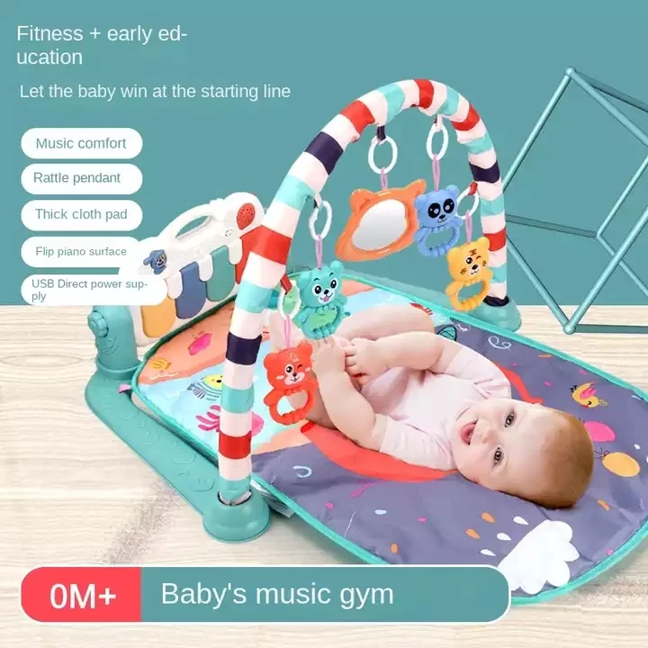 Baby Pedal Piano Gymnastic Rack Multi-Function Game Crawling Mat USB Charging Newborn Infant Toddler Gift GYM Play Mat